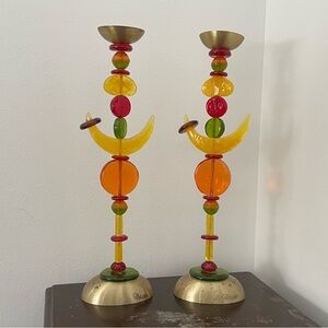 Orna Lalo Vintage Acrylic Candle Holders
